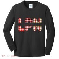 Buffalo Plaid Rn Nurse Graphic Kids Long Sleeve Shirt thumb 0