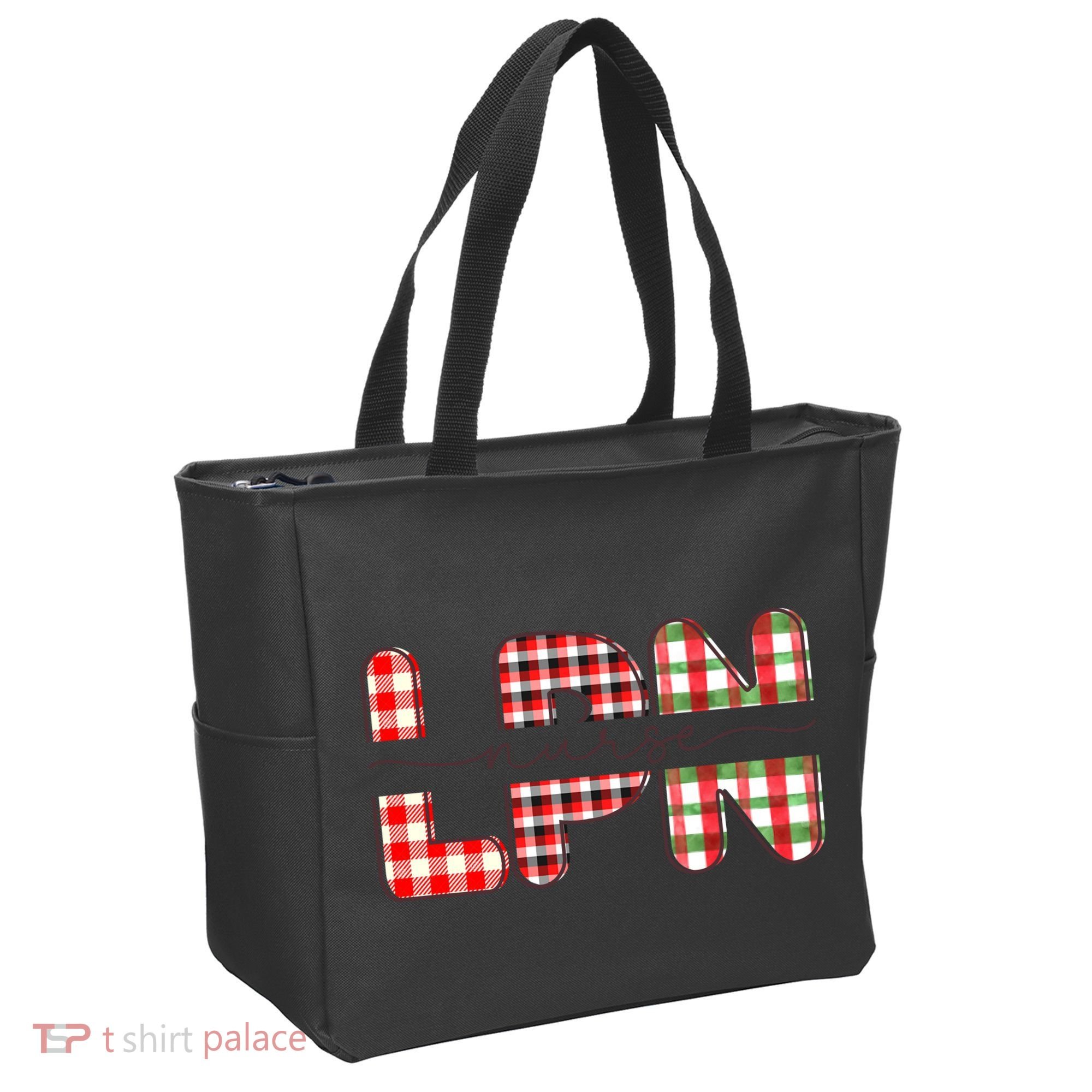 Buffalo Plaid Rn Nurse Graphic Tote Bag