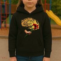 Burning Passion Rose Kids Hoodie thumb 3