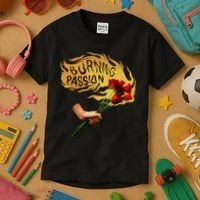 Burning Passion Rose Kids T-Shirt thumb 3