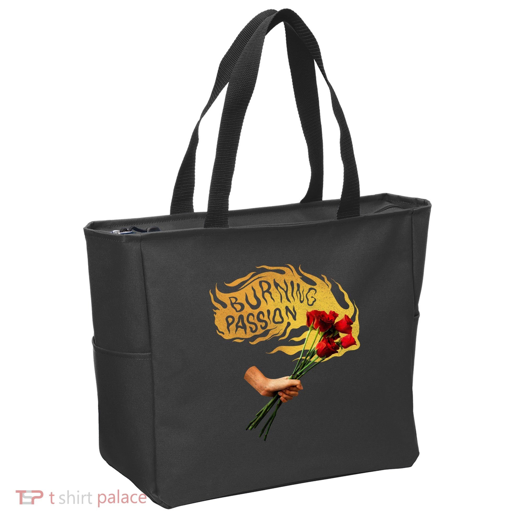 Burning Passion Rose Tote Bag
