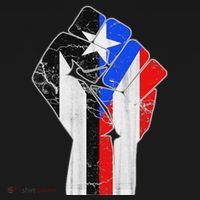 Black Puerto Rico Flag Fist With Boricua Flag Resiste Taino Women's Hoodie thumb 2