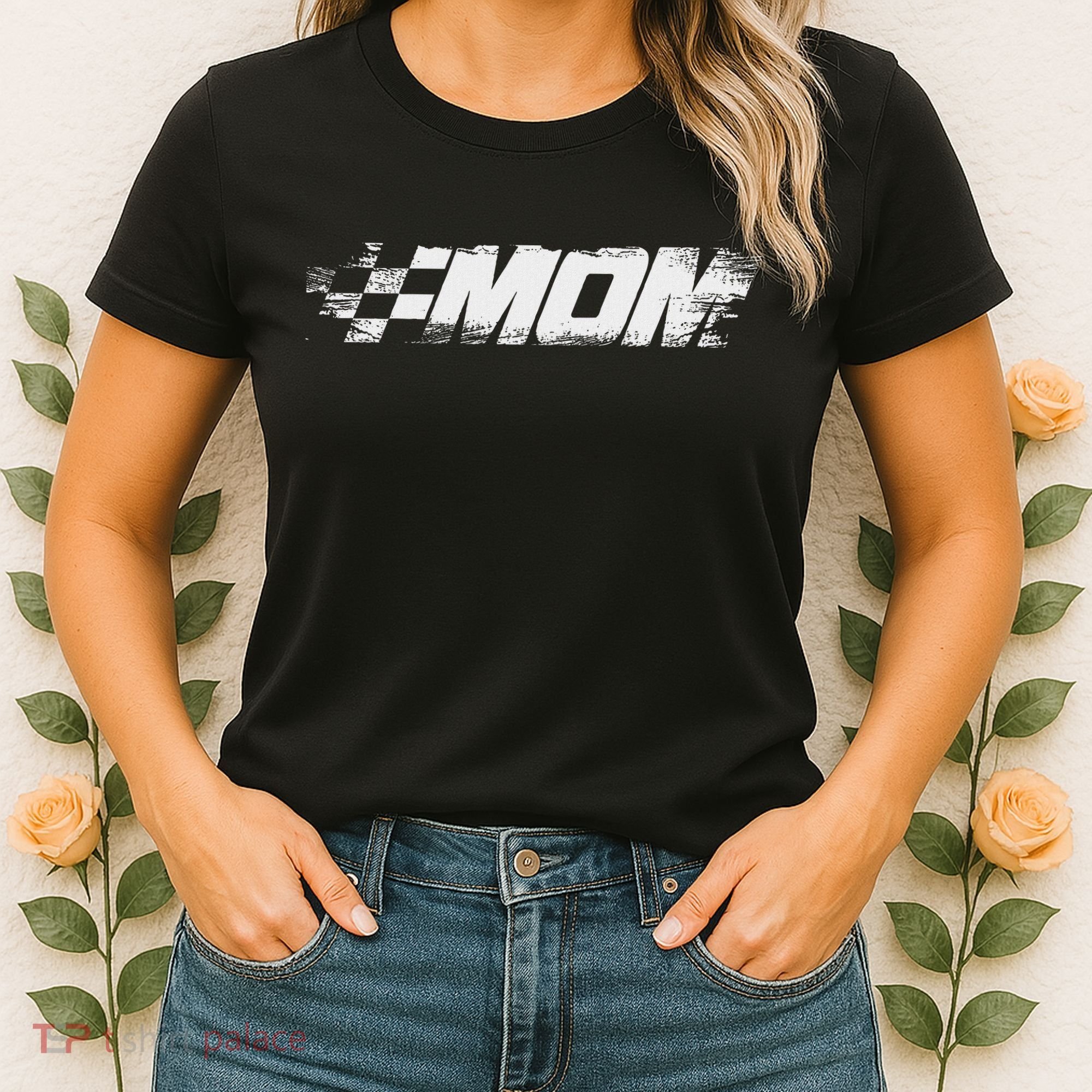 Birthday Party Racing Family Pit Crew Race Car Mom Women's T-Shirt