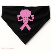 Boxing Pink Ribbon African American Breast Cancer USA-Made Doggie Bandana thumb 0