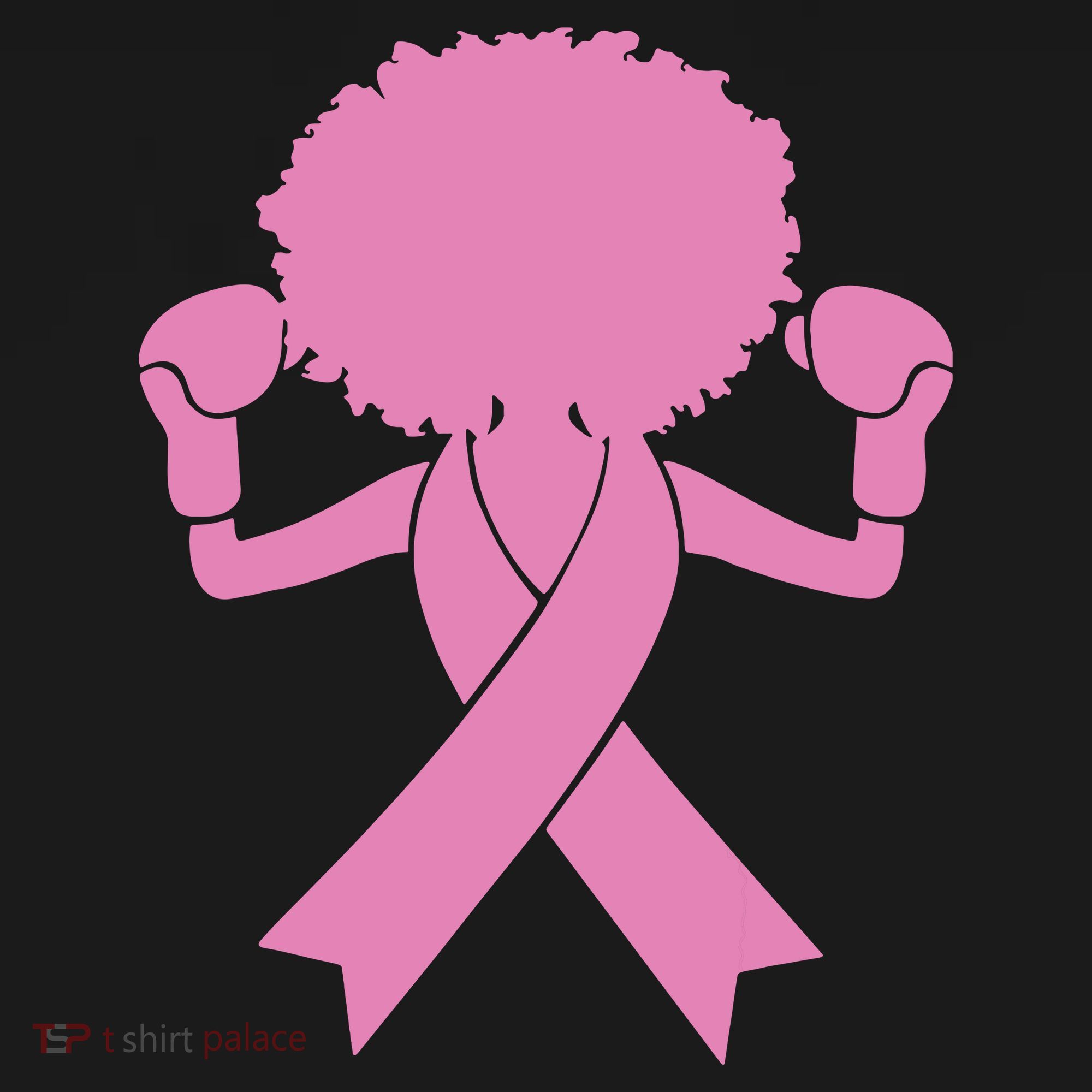 Boxing Pink Ribbon African American Breast Cancer Hoodie
