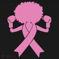 Boxing Pink Ribbon African American Breast Cancer Polo thumb 3