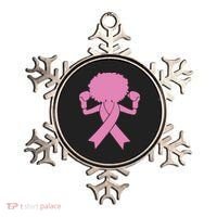Boxing Pink Ribbon African American Breast Cancer Ornament thumb 0