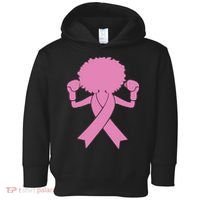 Boxing Pink Ribbon African American Breast Cancer Toddler Hoodie thumb 0
