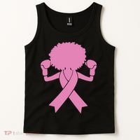 Boxing Pink Ribbon African American Breast Cancer Tank Top thumb 2