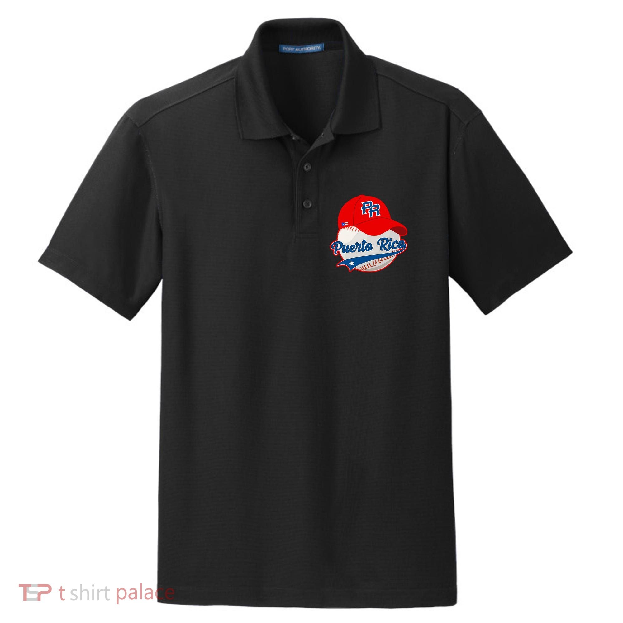 Boricua Puerto Rican Puerto Rico Baseball Dry Zone Grid Polo
