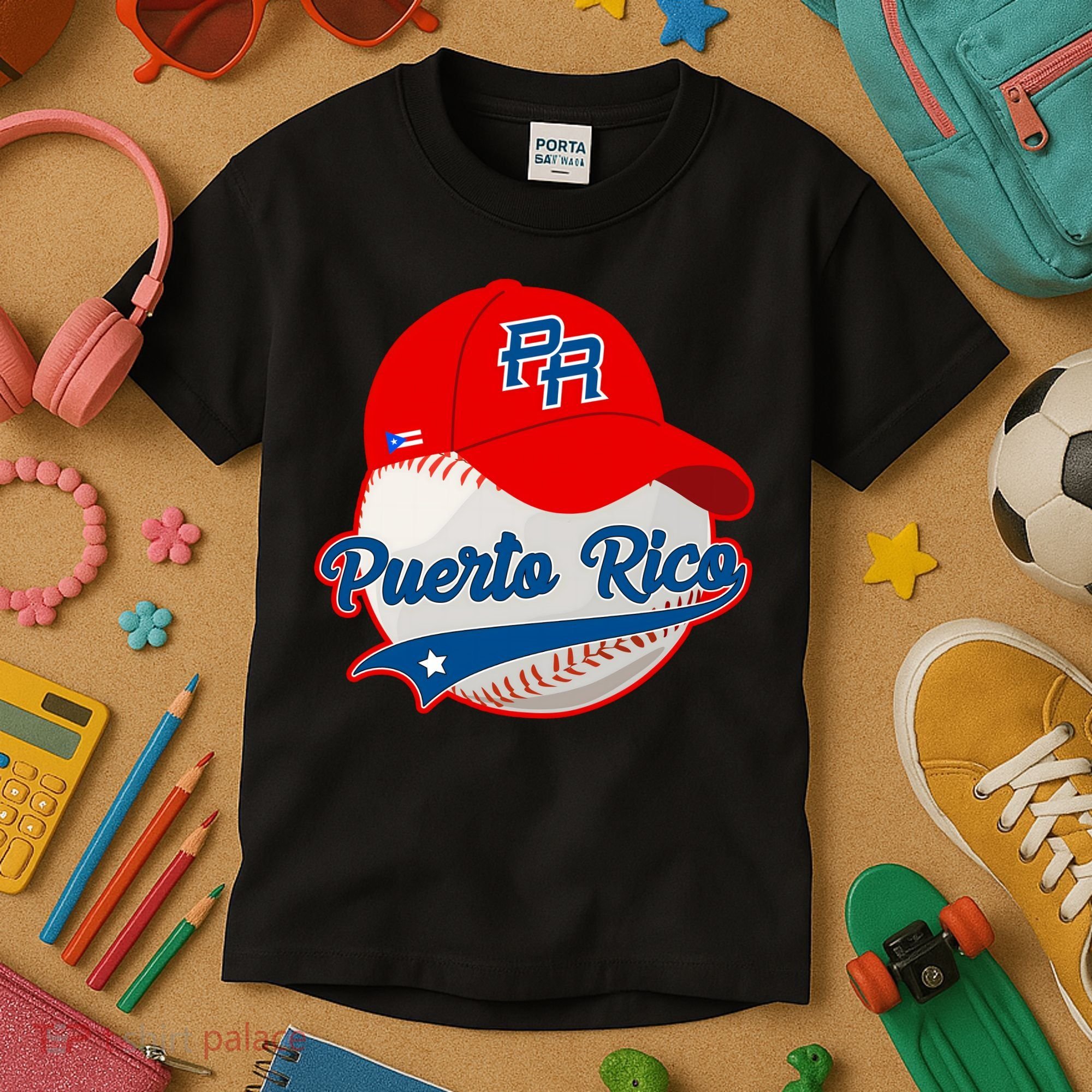 Boricua Puerto Rican Puerto Rico Baseball Kids T-Shirt