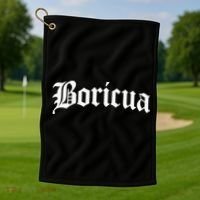 Boricua Puerto Rican Rico Pride Gift Golf Towel thumb 1