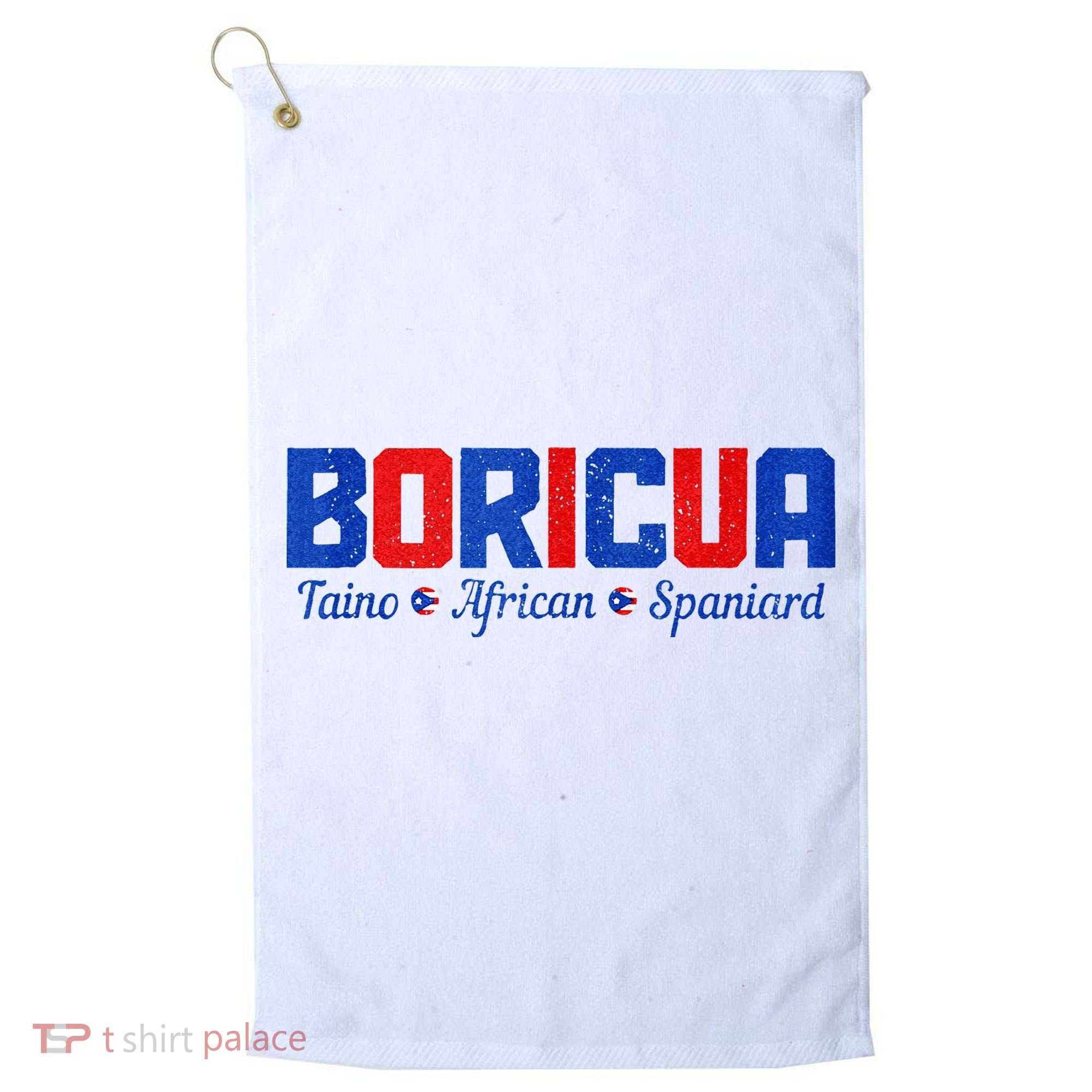 Boricua Puerto Rico Pride Puerto Rican Taino African Spanish Golf Towel