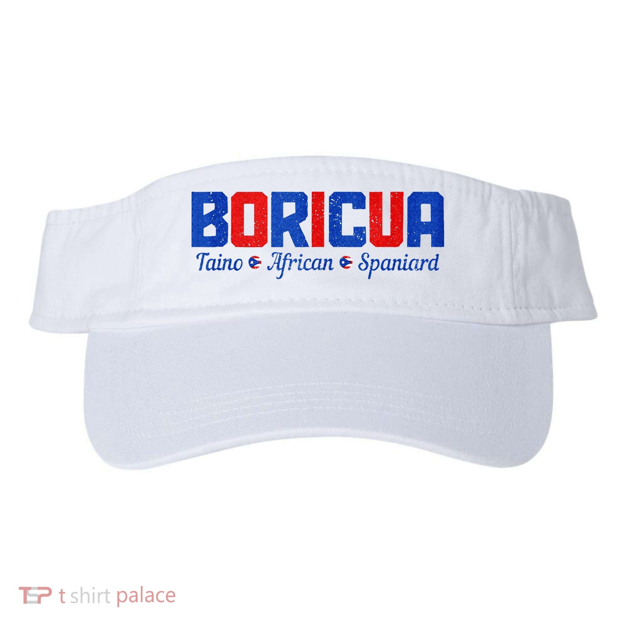 Boricua Puerto Rico Pride Puerto Rican Taino African Spanish Visor