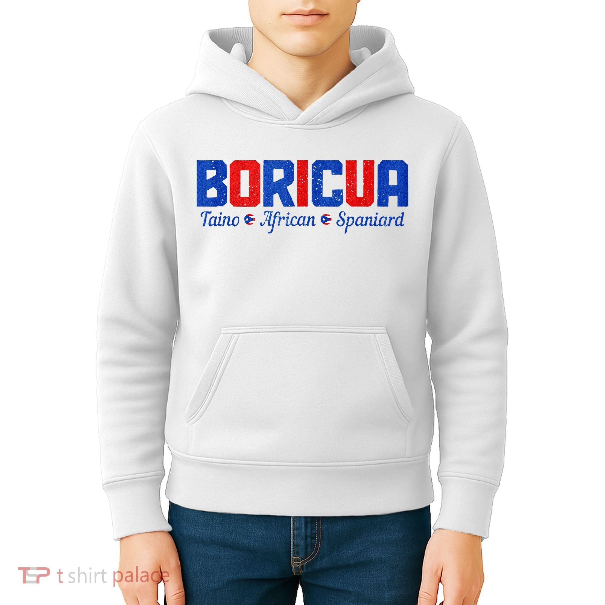 Boricua Puerto Rico Pride Puerto Rican Taino African Spanish Kids Hoodie
