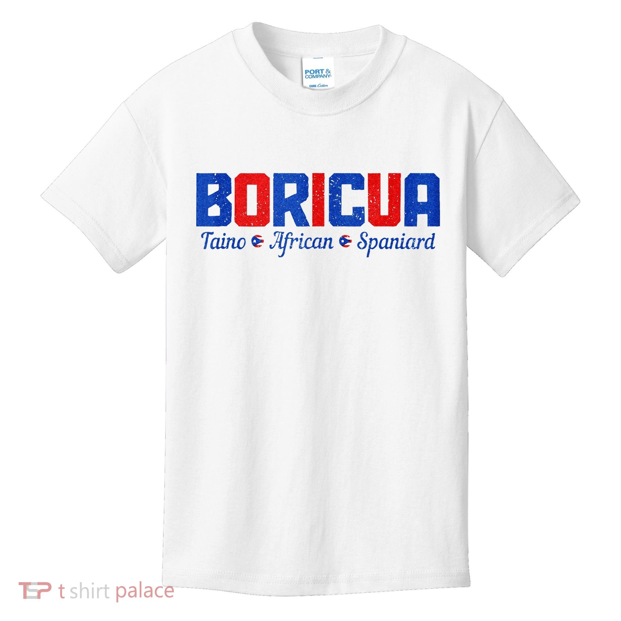 Boricua Puerto Rico Pride Puerto Rican Taino African Spanish Kids T-Shirt
