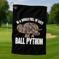 Ball Python Snake Be A Ball Python Cute Gift Golf Towel thumb 1