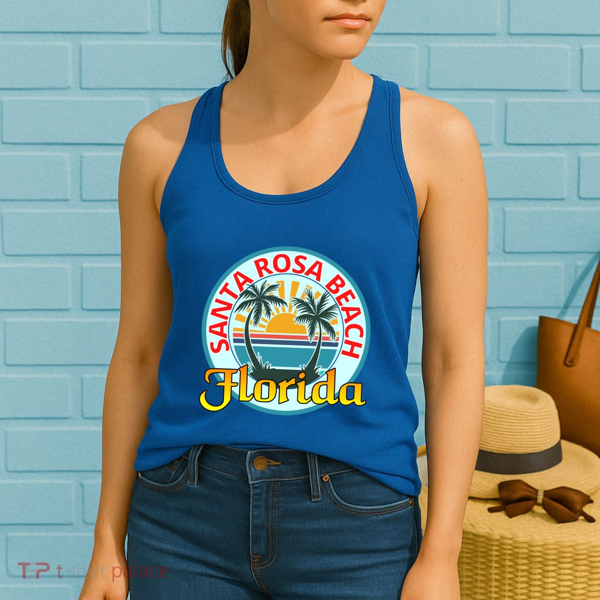 Beach Please Santa Rosa Beach Florida Beach Spring Break Gift Women's Tank Top