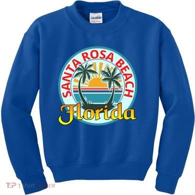 Beach Please Santa Rosa Beach Florida Beach Spring Break Gift Kids Sweatshirt