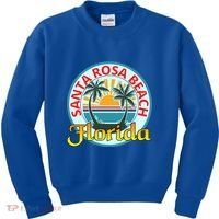 Beach Please Santa Rosa Beach Florida Beach Spring Break Gift Kids Sweatshirt thumb 0
