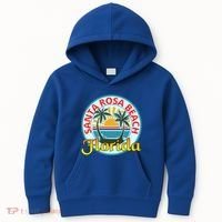 Beach Please Santa Rosa Beach Florida Beach Spring Break Gift Kids Hoodie thumb 0