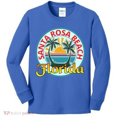 Beach Please Santa Rosa Beach Florida Beach Spring Break Gift Kids Long Sleeve Shirt