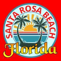 Beach Please Santa Rosa Beach Florida Beach Spring Break Gift Santa Hat thumb 1