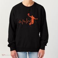 Basketball Player Streetball Sport Game Heartbeat Player Cute Gift Women's Sweatshirt thumb 0