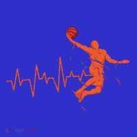 Basketball Player Streetball Sport Game Heartbeat Player Cute Gift Long Sleeve Shirt thumb 2