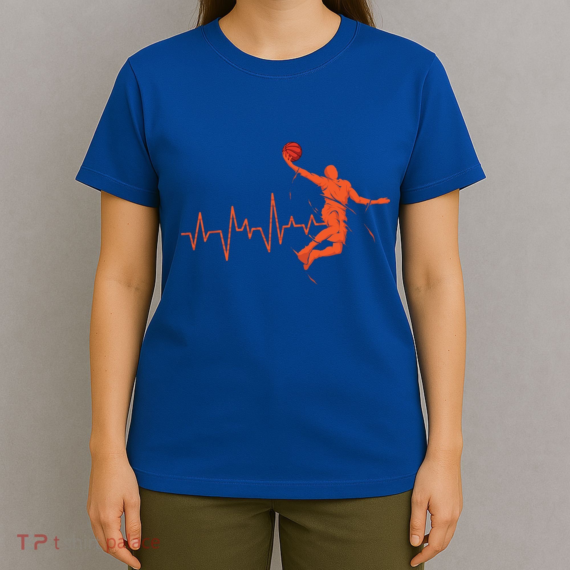 Basketball Player Streetball Sport Game Heartbeat Player Cute Gift T-Shirt