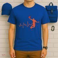 Basketball Player Streetball Sport Game Heartbeat Player Cute Gift T-Shirt thumb 6