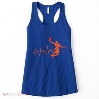 Basketball Player Streetball Sport Game Heartbeat Player Cute Gift Women's Tank Top thumb 0