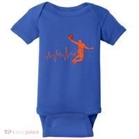Basketball Player Streetball Sport Game Heartbeat Player Cute Gift Baby Bodysuit thumb 0