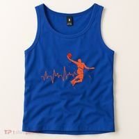 Basketball Player Streetball Sport Game Heartbeat Player Cute Gift Tank Top thumb 2