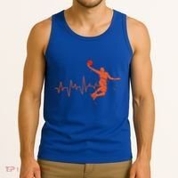 Basketball Player Streetball Sport Game Heartbeat Player Cute Gift Tank Top thumb 3