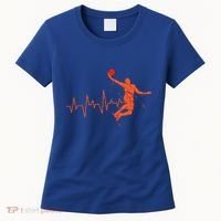 Basketball Player Streetball Sport Game Heartbeat Player Cute Gift Women's T-Shirt thumb 0
