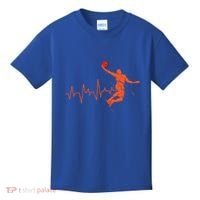 Basketball Player Streetball Sport Game Heartbeat Player Cute Gift Kids T-Shirt thumb 0