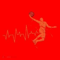 Basketball Player Streetball Sport Game Heartbeat Player Cute Gift Santa Hat thumb 1