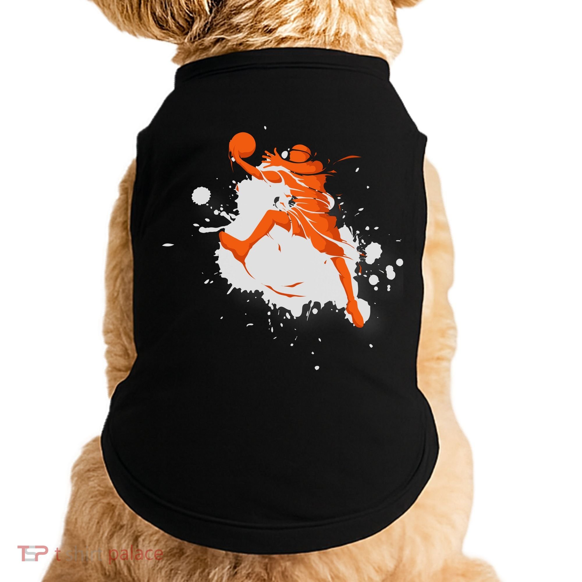 Basketball Player Slam Dunk Splash Doggie Tank