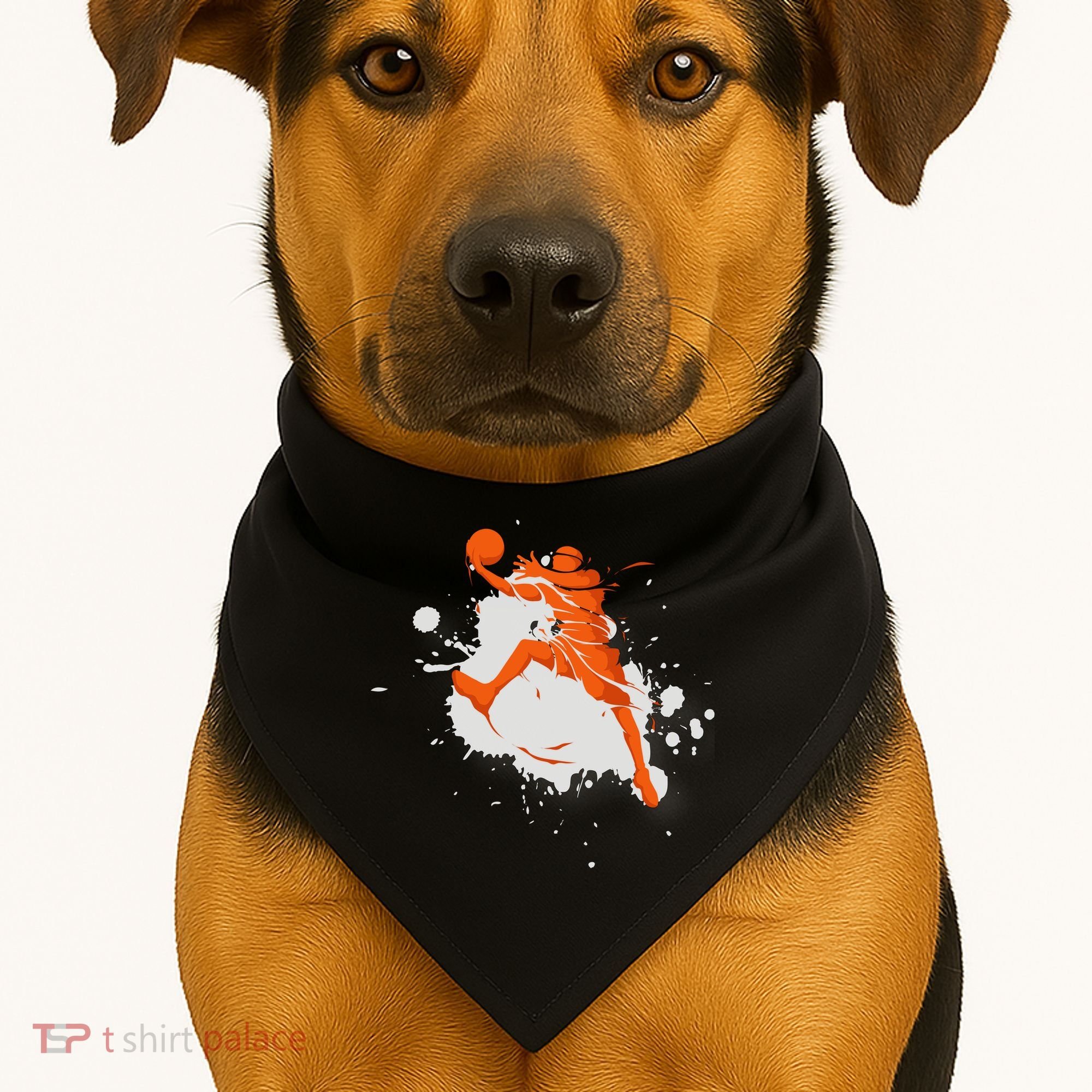 Basketball Player Slam Dunk Splash USA-Made Doggie Bandana