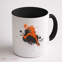 Basketball Player Slam Dunk Splash Coffee Mug thumb 1