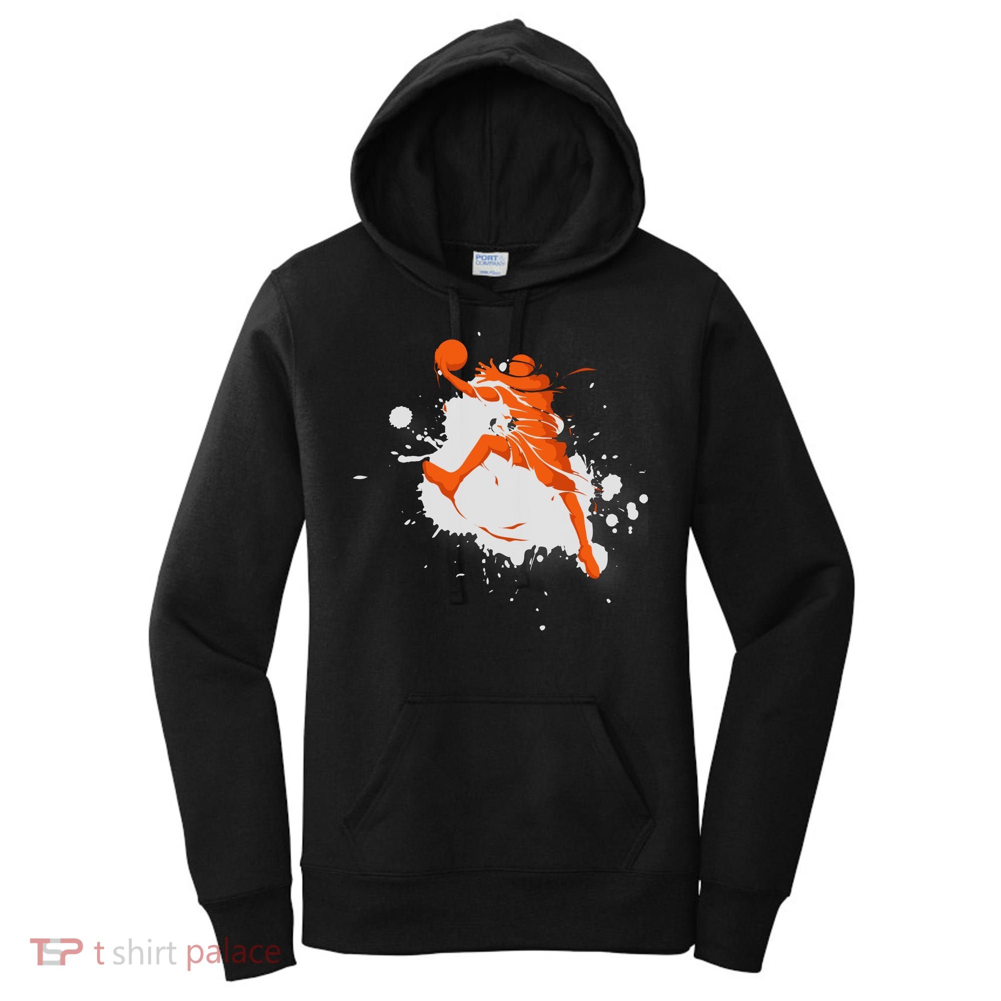 Basketball Player Slam Dunk Splash Women's Hoodie