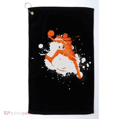 Basketball Player Slam Dunk Splash Golf Towel