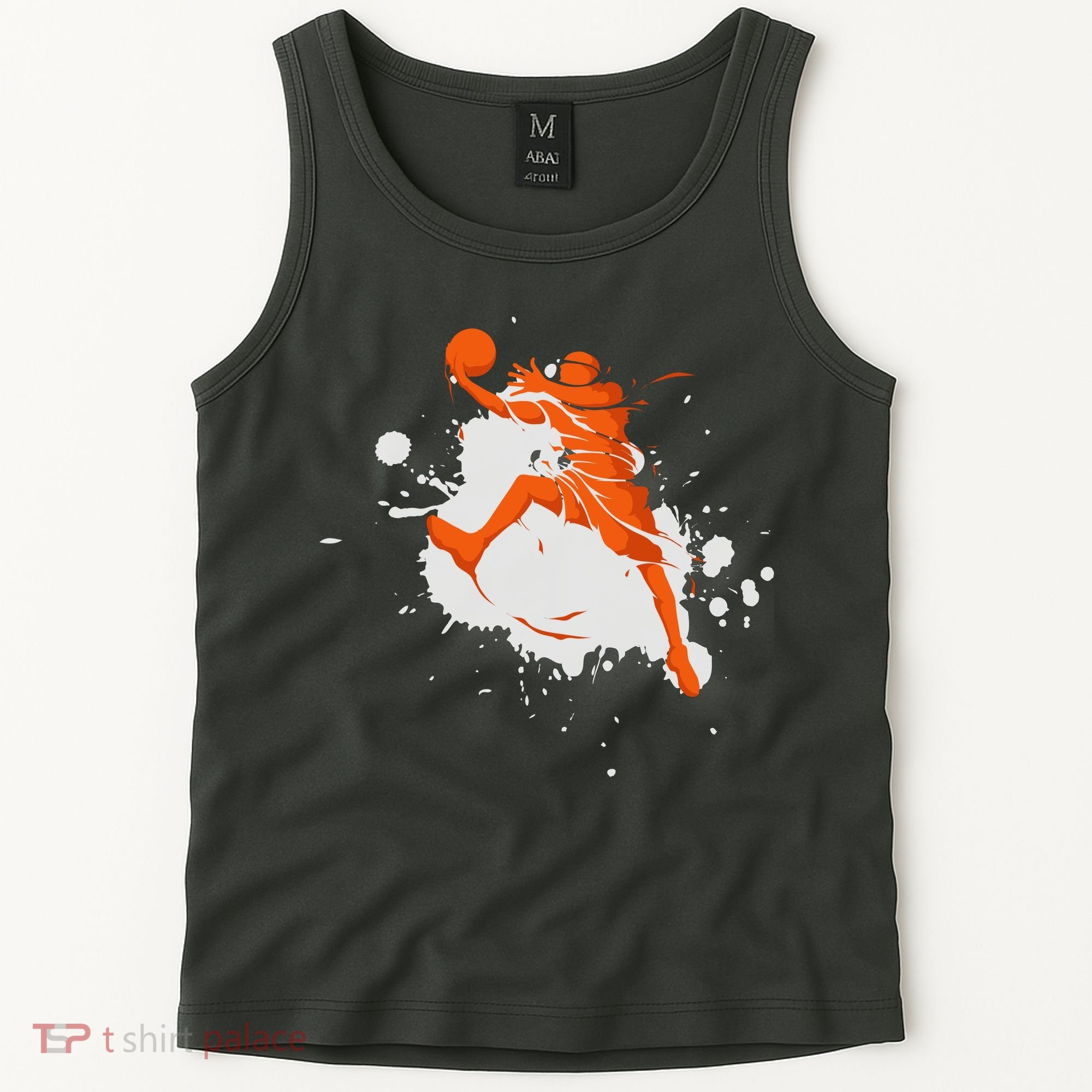 Basketball Player Slam Dunk Splash Tank Top