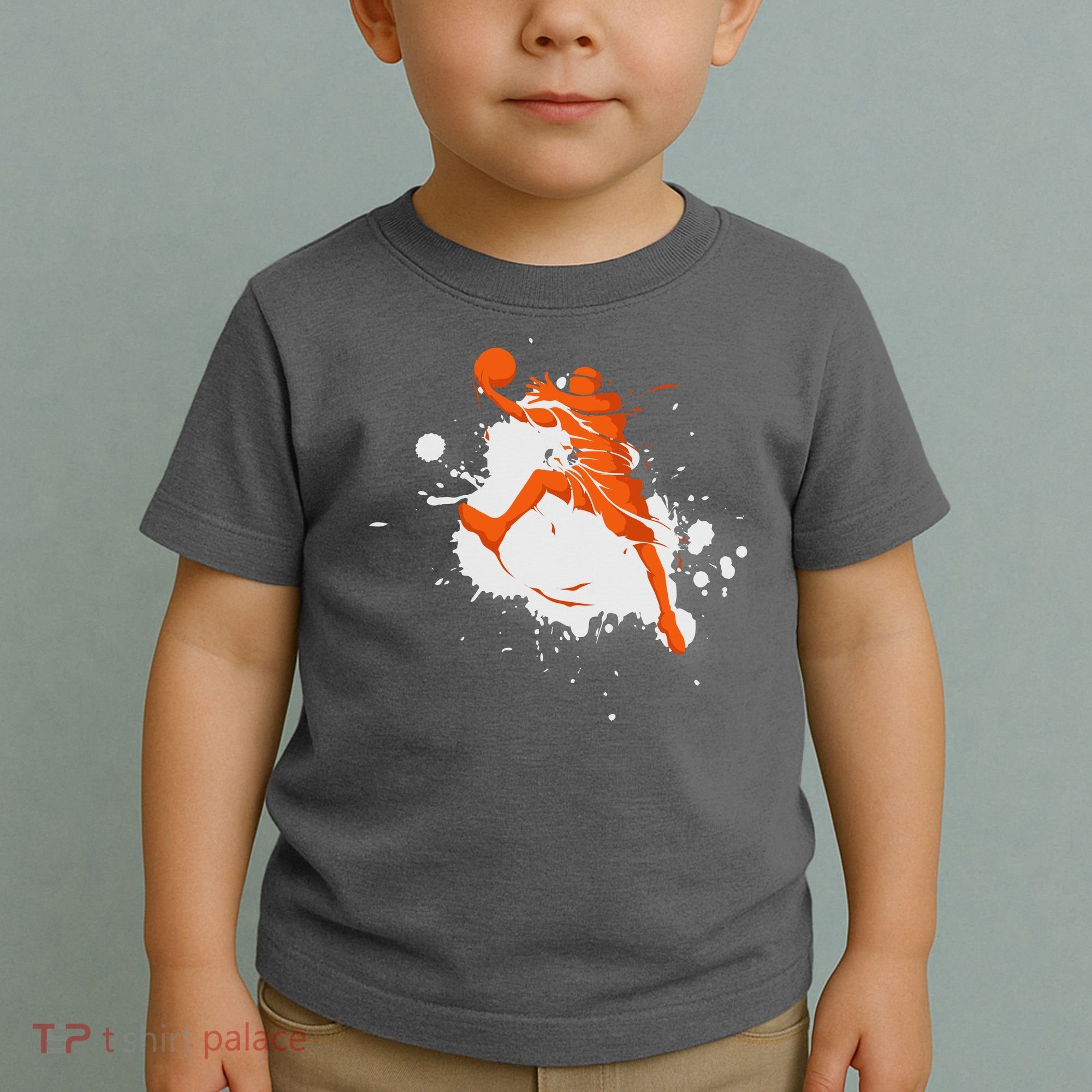 Basketball Player Slam Dunk Splash Toddler T-Shirt