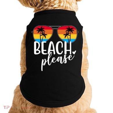 Beach Please Summer Sunset Doggie Tank