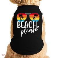 Beach Please Summer Sunset Doggie Tank thumb 0