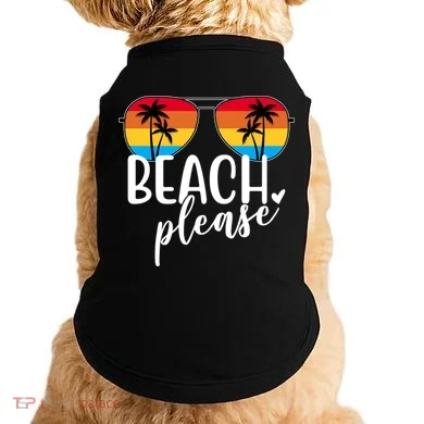Beach Please Summer Sunset Doggie Tank