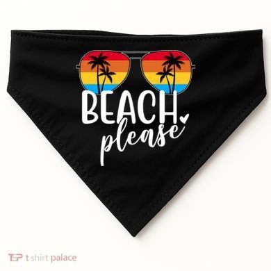 Beach Please Summer Sunset USA-Made Doggie Bandana