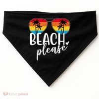 Beach Please Summer Sunset USA-Made Doggie Bandana thumb 0